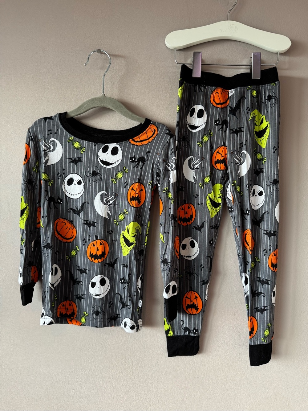 Little Sleepies Disney Bamboo Nightmare Before Christmas Long Sleeve PJ‎ Set 3T